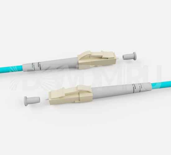 Патч-корд оптический LC/UPC-LC/UPC, OM3, Simplex, 2мм, 1 метр - ДВДМ.РУ (DSO-LCULCU2LM3-1)