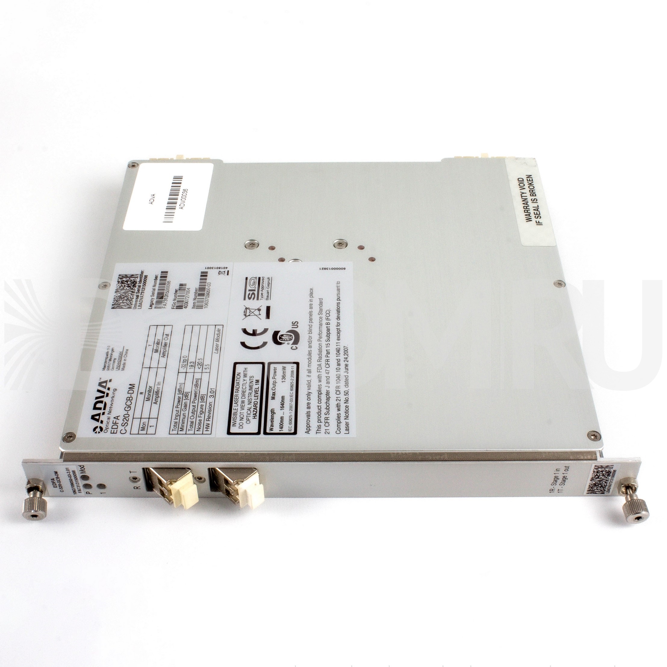 EDFA-C-S20-GCB-DM Optical Amplifier for Booster application ADVA Optical pn1063709050-03