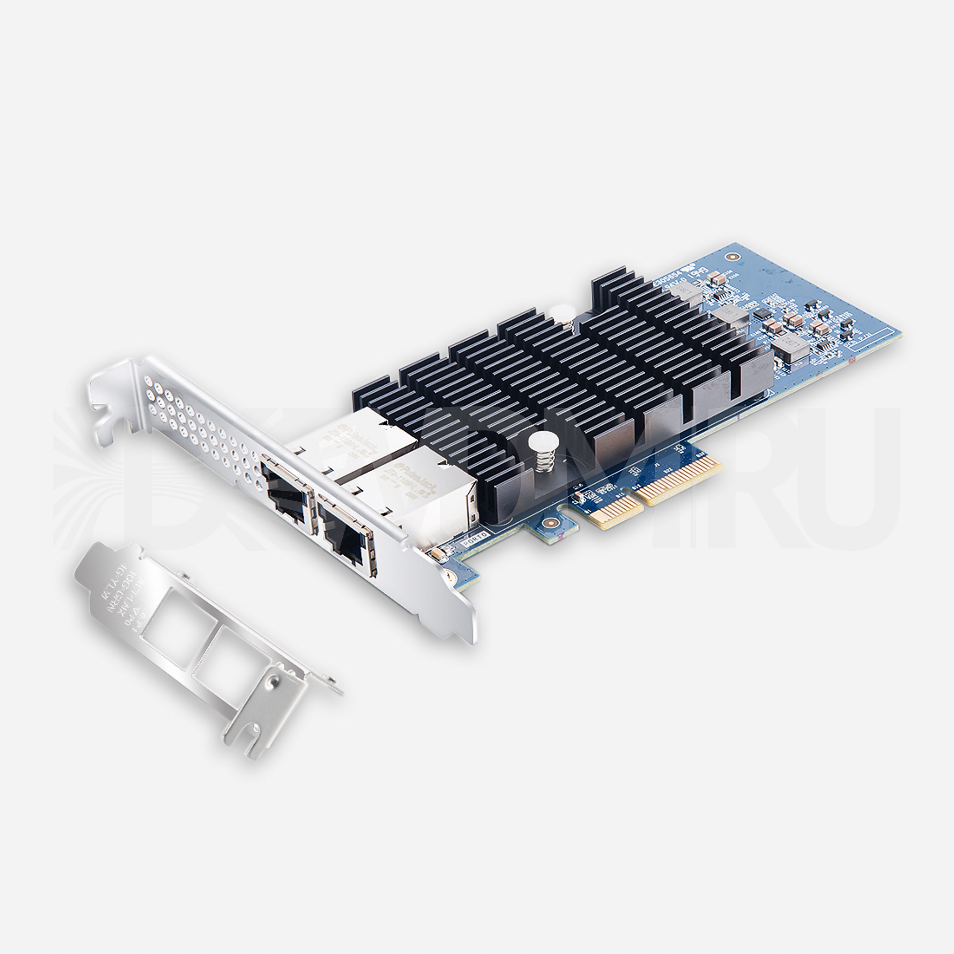 Сетевая карта 10 Gb/s (NIC), 2 порта RJ-45, Intel X550-AT2 Controller, PCIe 3.0 X4 - ДВДМ.РУ (DSO-N-10G2R-X550-X30-4)