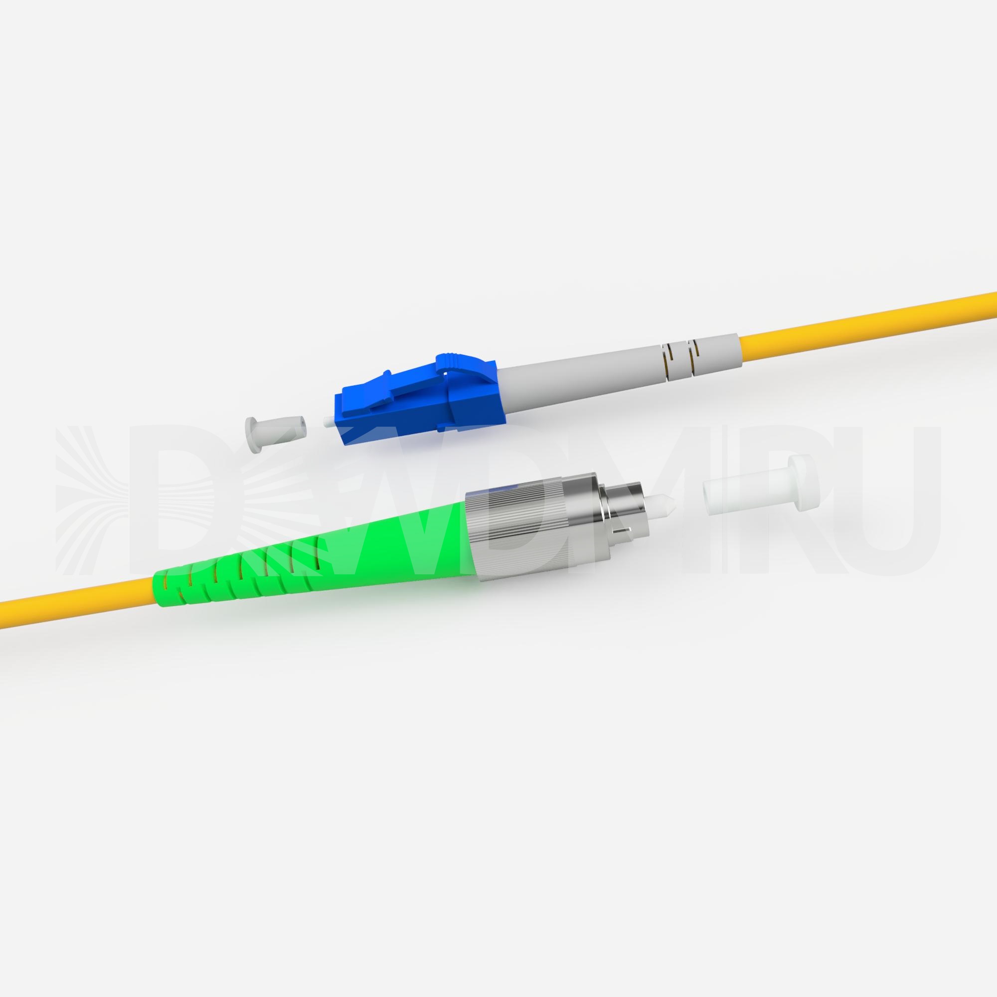 Патч-корд оптический LC/UPC-FC/APC, SM, Simplex, 3мм, 30 метров - ДВДМ.РУ (DSO-LCUFCA3LS-30)